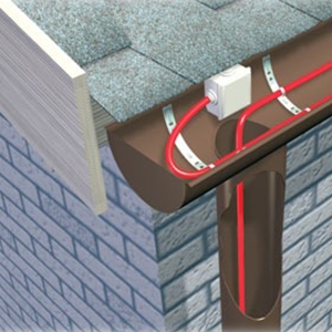 схема установки кабеля для обогрева водостока